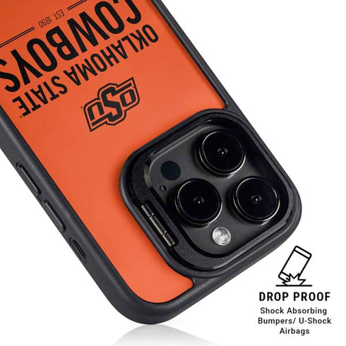 Oklahoma State University OK Cowboys Est 1890 iPhone 16 Pro Kickstand Case